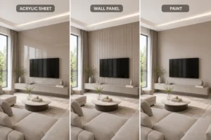 paint vs acrylic sheet vs wall panel